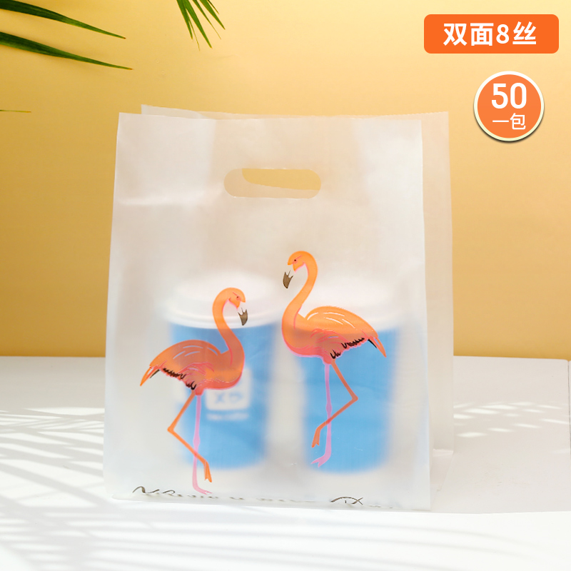 Bagos de postres horneados grandes y medianos, ensalada, pan, comida y bebida para llevar, embalaje de plástico, bolsas de goma de mano