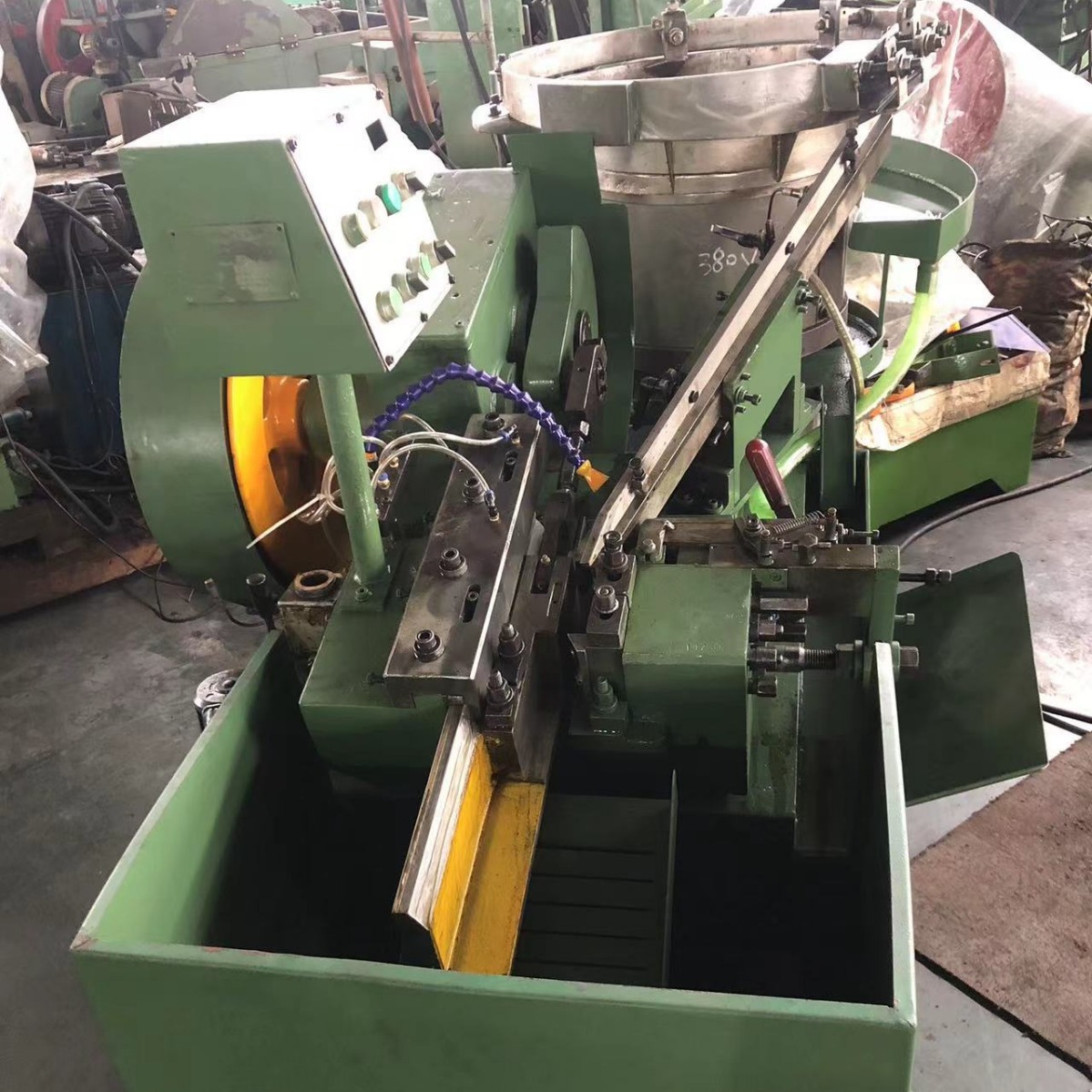 14739金记6R直刀搓牙机牙板：80*90/105配620mm振动盘