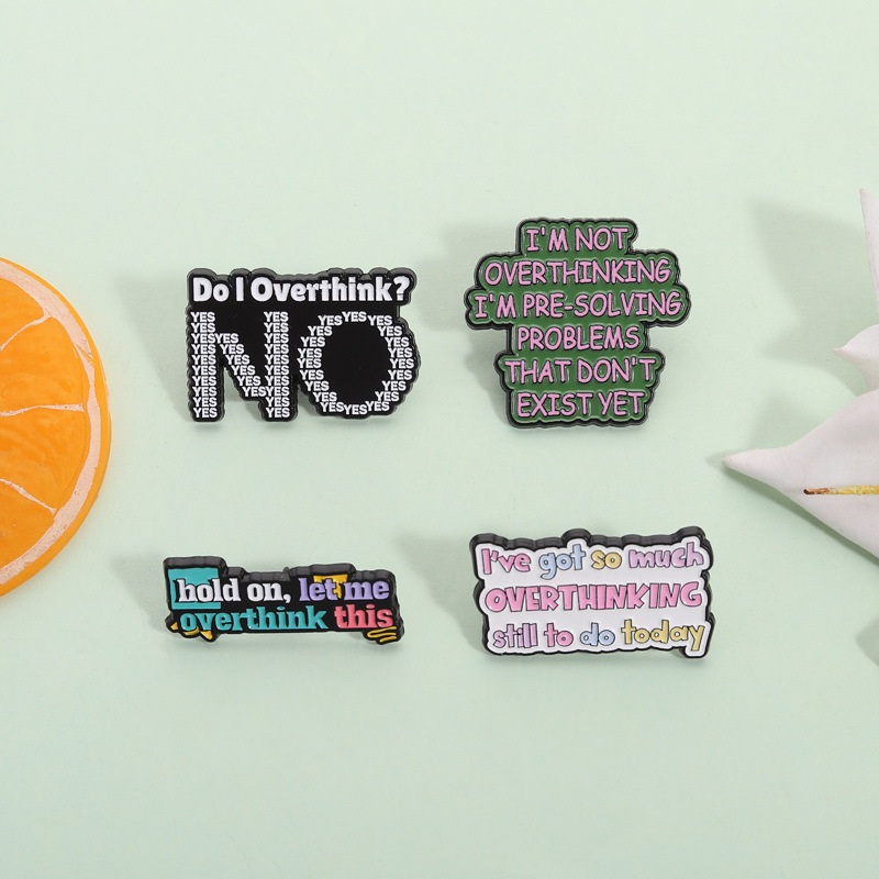 Overthinking Fun Text Brooch Funny Are You Thinking Too Much Letter Series Pin Wear Matching Badge Overthinking Fun Text Brooch Funny Are You Thinking Too Much Letter Series Pin Wear Matching Badge