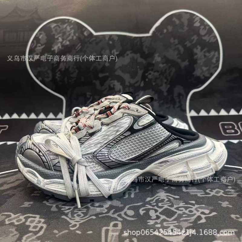 莆田パリ Track3XL ハーフスリップダッドシューズ男性と女性の靴レトロアウトドア厚底高さ増加カップルシューズランニングシューズ|undefined