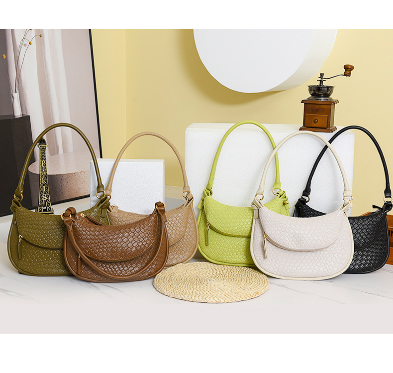 Stylish Women's Shoulder Bag Woven Double Layer Messenger Bag_voghion.com