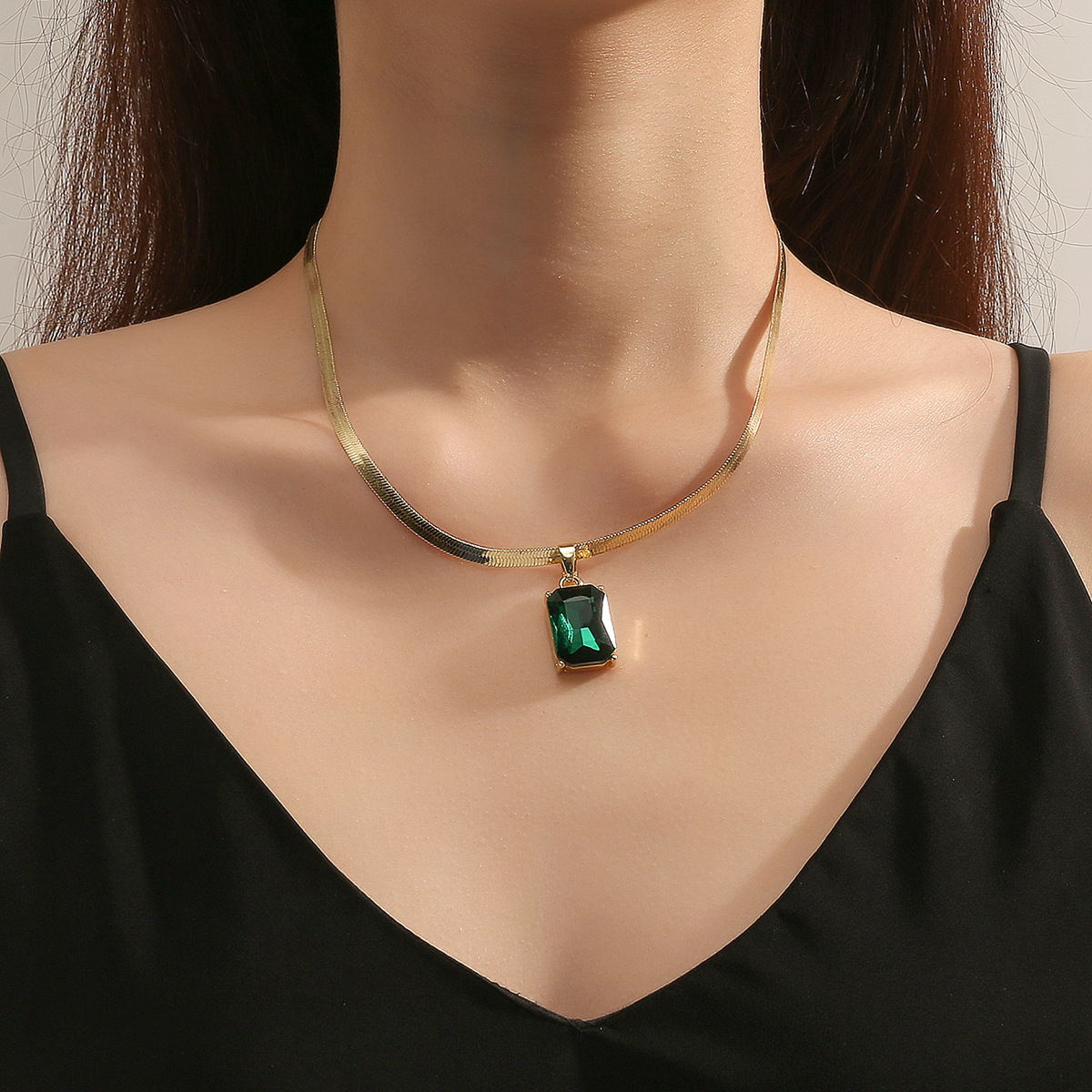 10g Weight Jewelry Set Classification Earrings + Necklace Quantity Holiday, Date Occasion Artificial Crystal, Alloy Material Heart Shape, Rectangle Pattern Women's Gender Simple Style Style Simple Style Heart Shape Rectangle Artificial Crystal Alloy Women's Jewelry Set 9