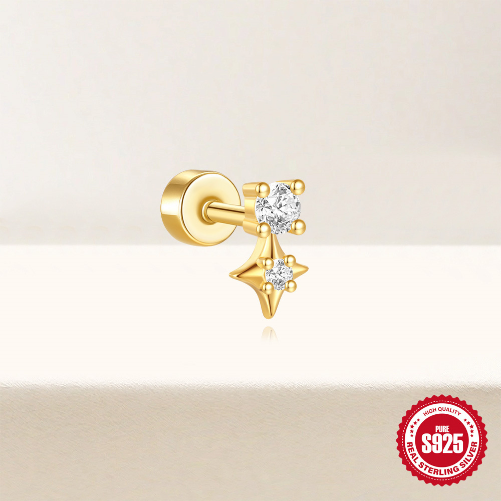 3g Weight 925 Sterling Silver Ear Needle Material Pearl, Zircon Inlay Material Earrings, Ear Studs Classification 1 Piece Quantity Daily Occasion 925 Sterling Silver Material Geometric Pattern Unisex Gender Inlay Design IG Style Style 1 Piece 925 Sterling Silver Pearl Zircon Geometric Earrings Ear Studs 19