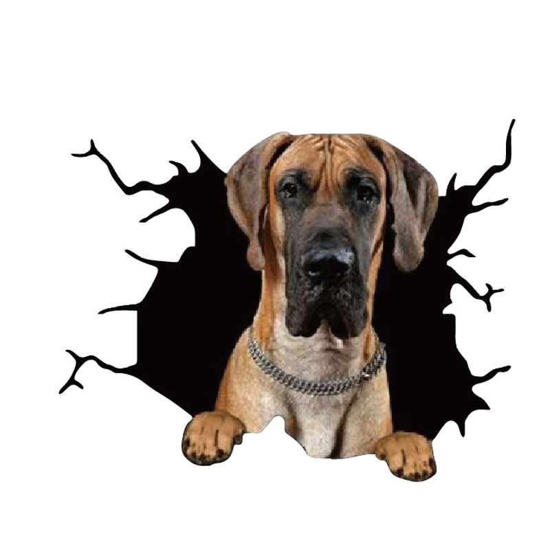 Personalizado cachorro 3D creativo coche pegatinas lindo perro impermeable pegatinas cuerpo divertido cubriendo cero coche pegatinas
