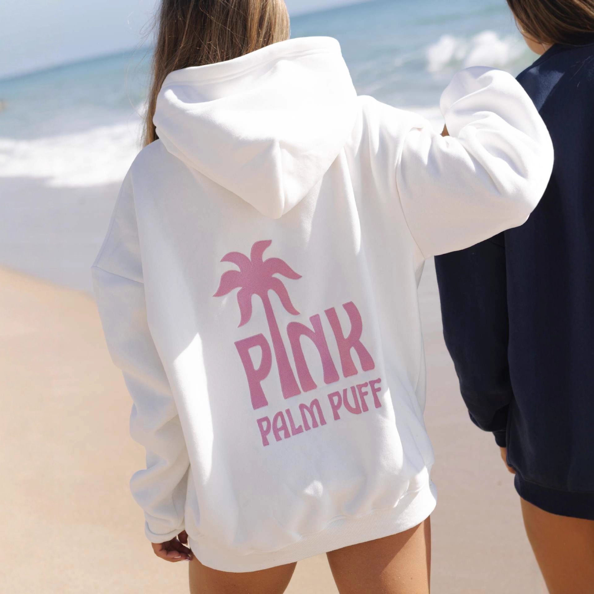 Pinkpalmpuff Embroidered Hooded Sweatshirt for Women
