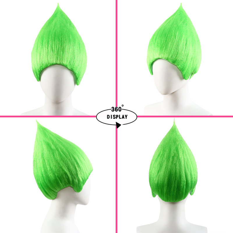 Cross Border Flame Wig Halloween Trolls Festival Wig Magic Elf Drop Onion Garlic Hair Style Cross Border Flame Wig Halloween Trolls Festival Wig Magic Elf Drop Onion Garlic Hair Style