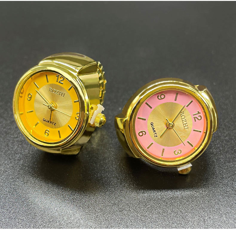 Pointer Display Type Round Dial Shape Daily, Street Occasion Quartz Movement Retro Classic Style Round Quartz Watch Rings