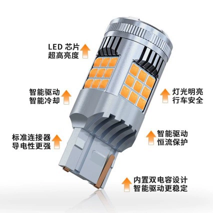 Car LED decoding steering light T20 1156 1157 3030 36smd reversing light anti -frequent flash turn light