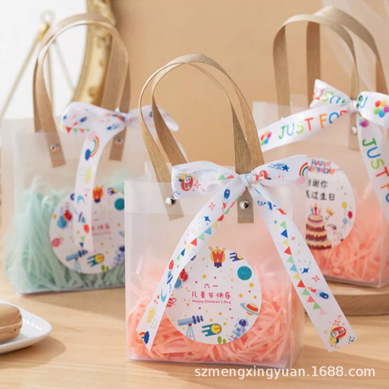 Lindo embalaje de regalo Cinta Día del niño feliz cumpleaños pastel cinta regalo de mano Decoración cinta arco