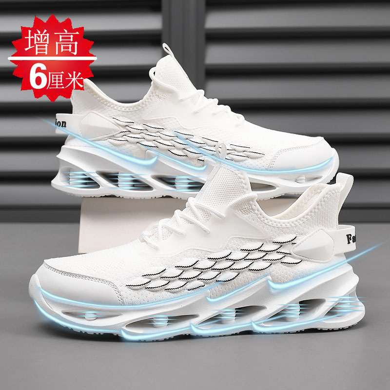 Zapatos de hombre con hoja, zapatos de malla fina transpirables de verano, zapatos de moda ligeros para estudiantes con superficie de malla voladora