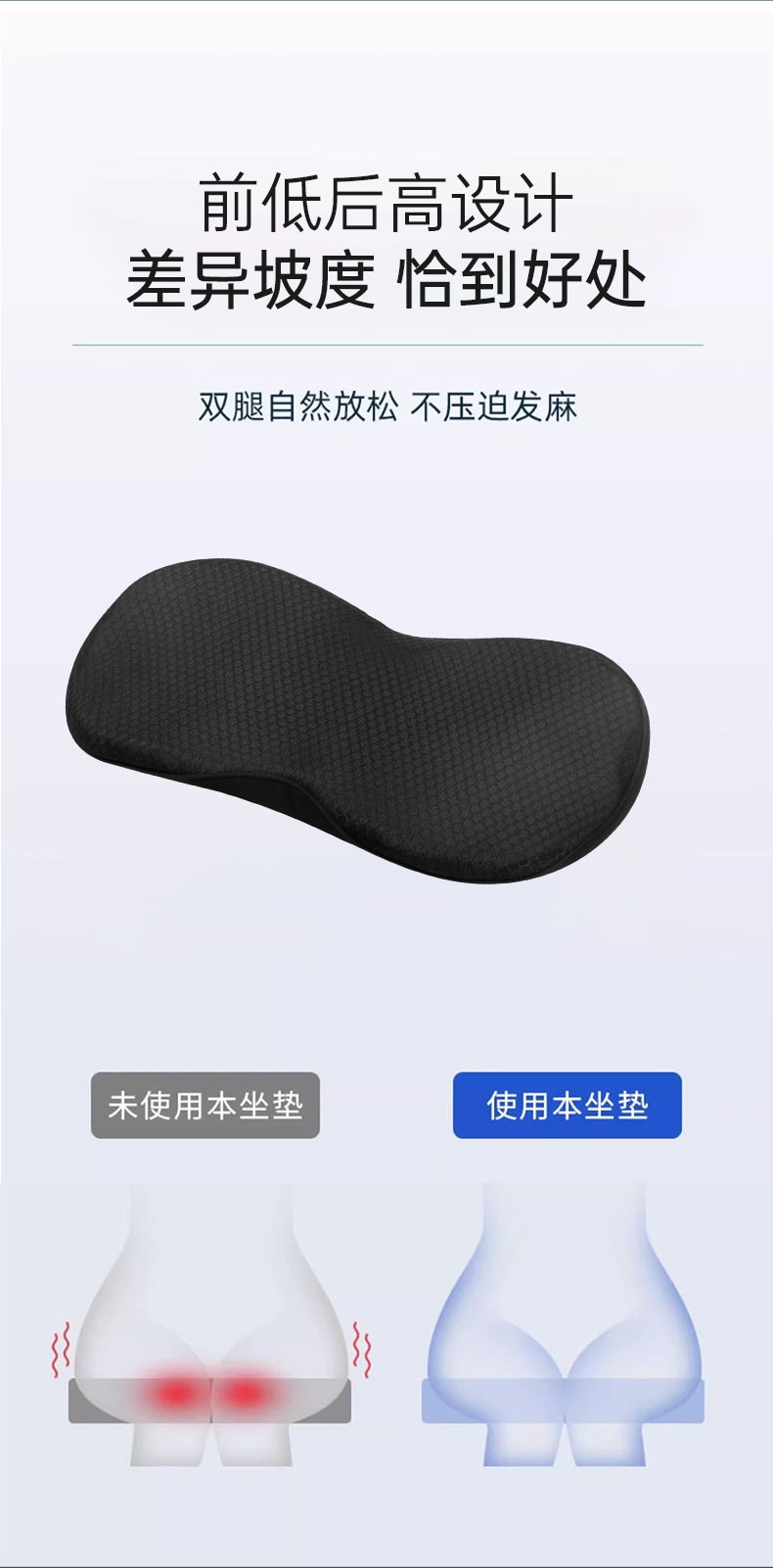 Car Cushion Memory Foam Waist Backing Multifunctional Ass Pad High Mat All Seasons Universal Breathable Mesh Car Cushion