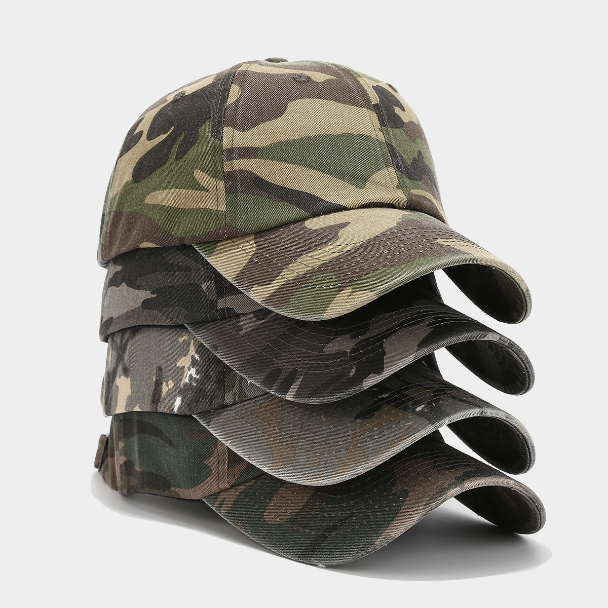 Retro americano camuflaje suave top viejo sombrero de béisbol sombrero de sombrero