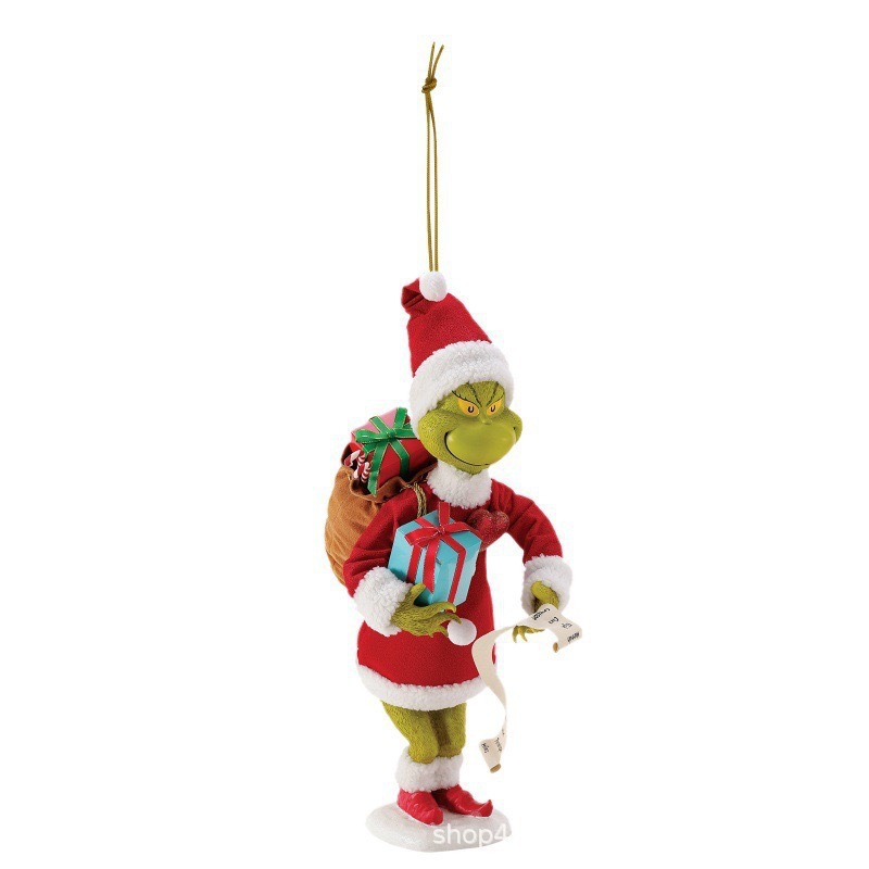 2023 nuevos productos monstruos de pelo verde decoración de Navidad colgante de dibujos animados colgante de árbol de Navidad decoración interior de automóviles de Navidad image 20