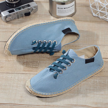 棉麻中式禅意编织鞋子复古风亚麻帆布鞋佛系男鞋休闲中国风