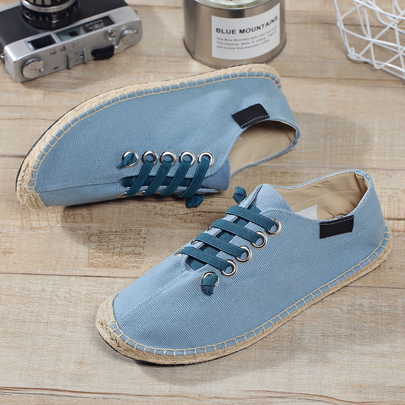 棉麻中式禅意编织鞋子复古风亚麻帆布鞋佛系男鞋休闲中国风