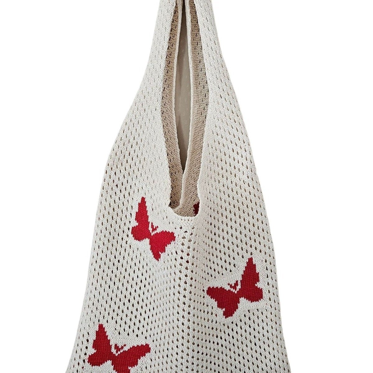 Bolso Tote Tejido Calado de Gran Capacidad de Poliéster Diseño Tejido para Uso Diario image 5