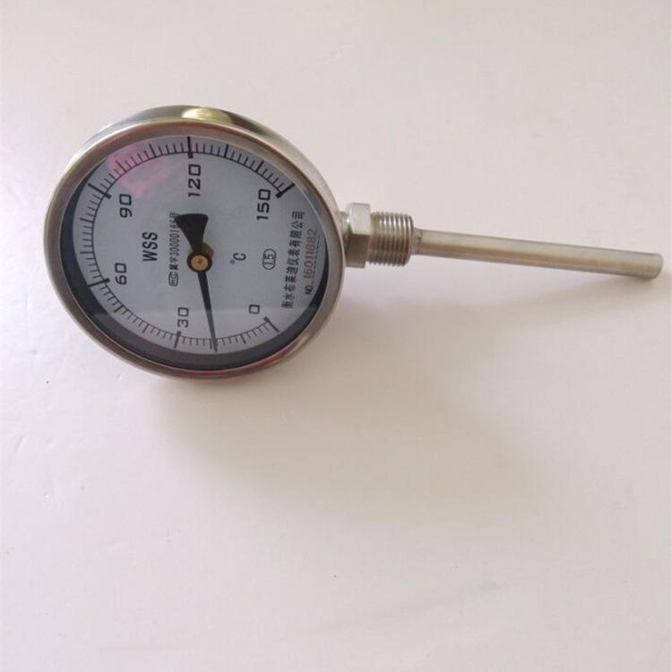 WSS-411 M27*2不锈钢温度表 厂家现货0~150℃双金属温度计