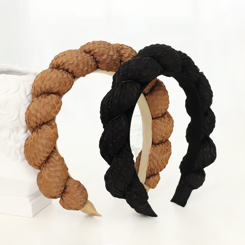 New European And American Style Braid Women's Outing Hair Band Hair Tie Simple Temperament Korean Style Hair Band R220 display picture 12