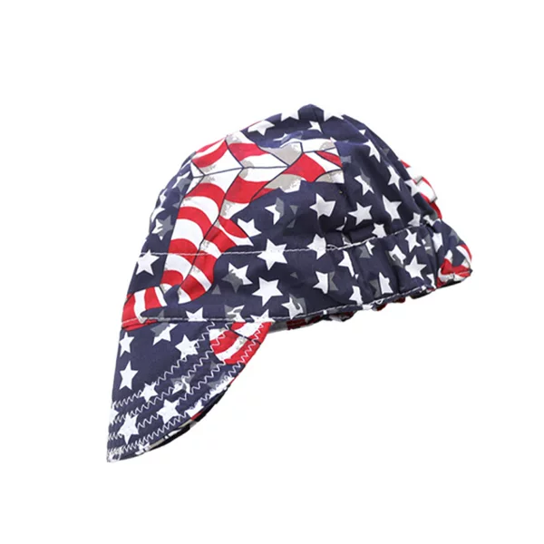 Welder cap breathable dustproof sweat-absorbent peaked cap fancy welding cap street fashion trendy hat