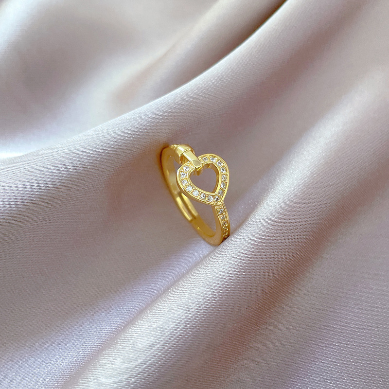 Adjustable Full Diamond Love Ring For Couples Simple Jewelry_voghion.com