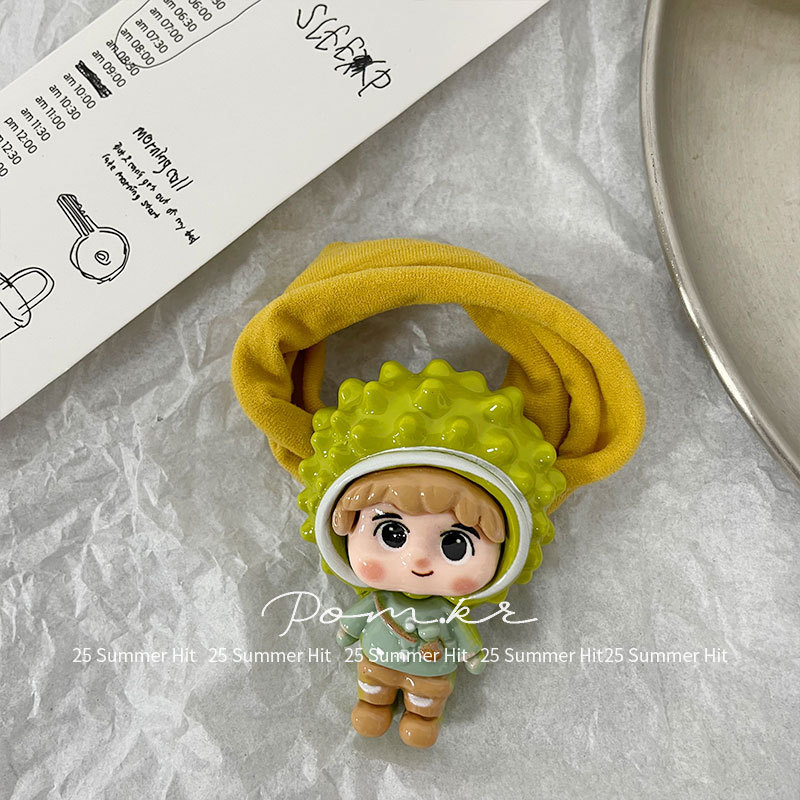 新款韩版卡通撞色毛巾发圈儿童多巴胺可爱高弹力马尾发饰丸子头女|undefined
