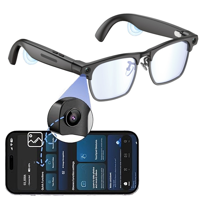 Kuajing Ai Glasses G1 New Business Half-Frame 800W High-Definition Video Recording Real-Time Translation Smart Bluetooth Glasses Kuajing Ai Glasses G1 New Business Half-Frame 800W High-Definition Video Recording Real-Time Translation Smart Bluetooth Glasses