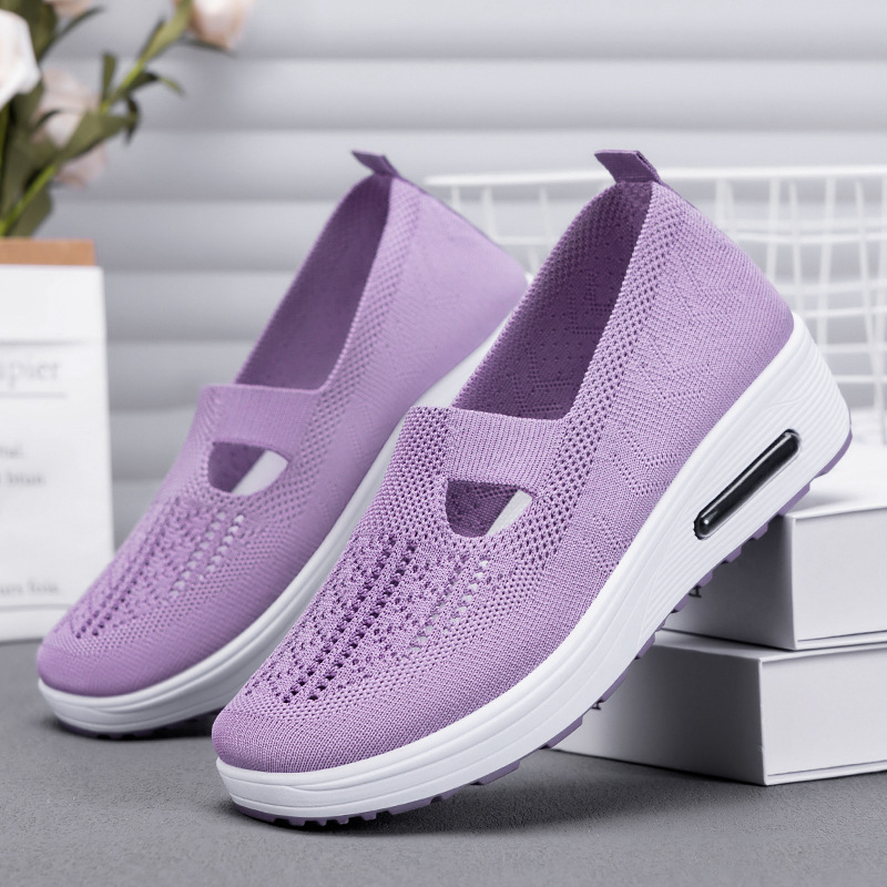 Zapatos de mujer de verano nuevos zapatos transfronterizos al por mayor un pie de calzado de calzado cojín de aire ligero zapatos casuales