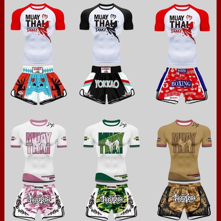 Fighting Fighting Professional Boxing Sanda Training Competition Pants MMA Venom Thai Muay Thai Shorts Boxing Suit for Men and Women