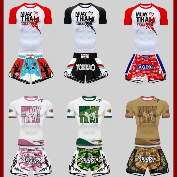 Fighting Fighting Professional Boxing Sanda Training Competition Pants MMA Venom Thai Muay Thai Shorts Boxing Suit for Men and Women