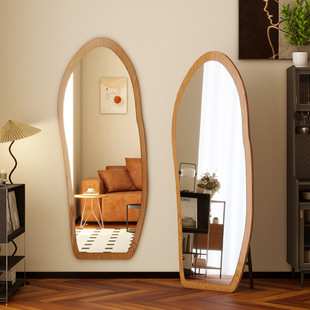 Mid-Ancient Style Dressed Mirror Special-Shaped Mirror Full-Length Mirror Internet Celebrant Household Floor Mirror Girl's Bedroom Wall-Mounted Fitting Mirror