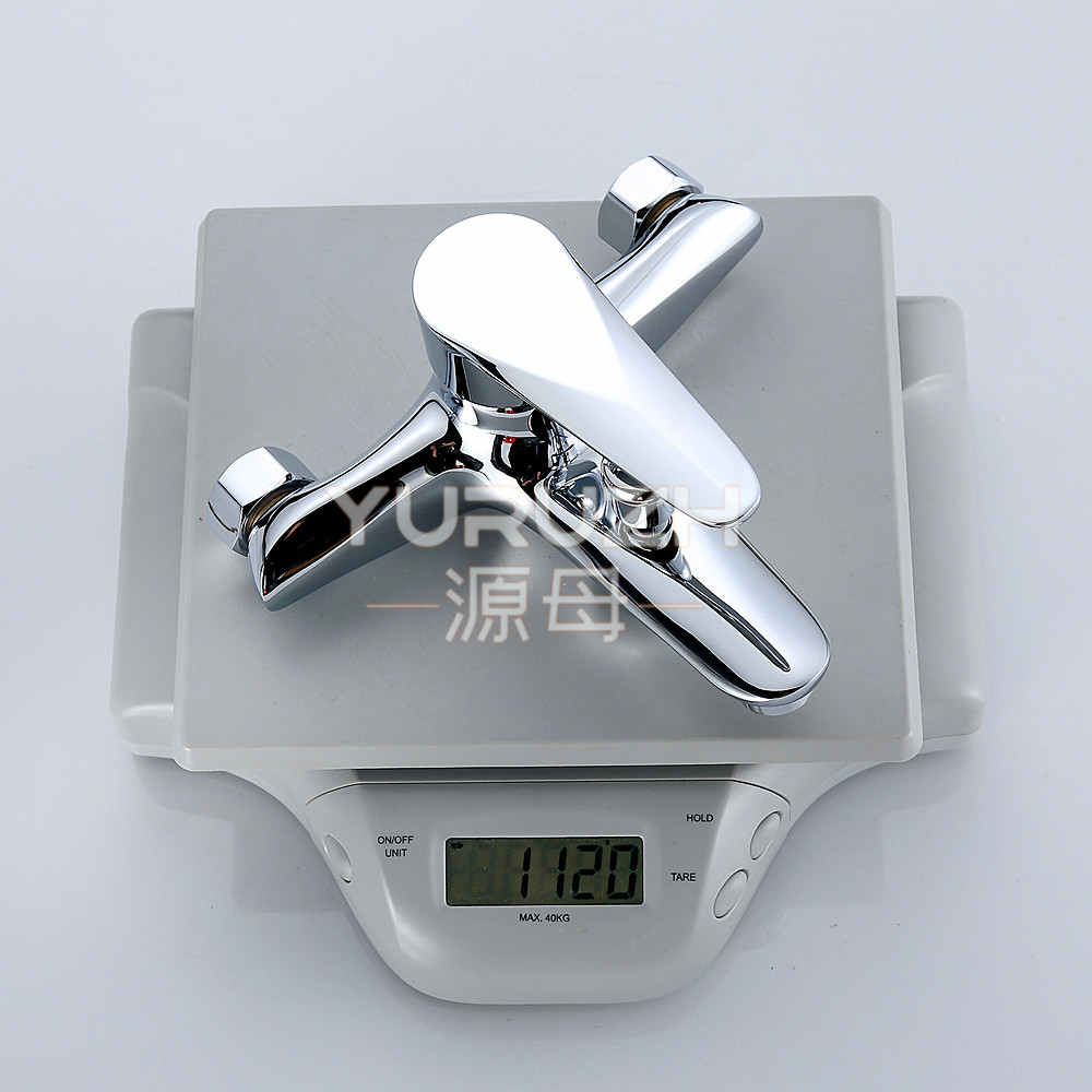 Manufacturer's all-copper shower faucet and showerhead set, three-in-one wall-mounted concealed mixing valve, household cold and hot bathtub faucet Specification drawing