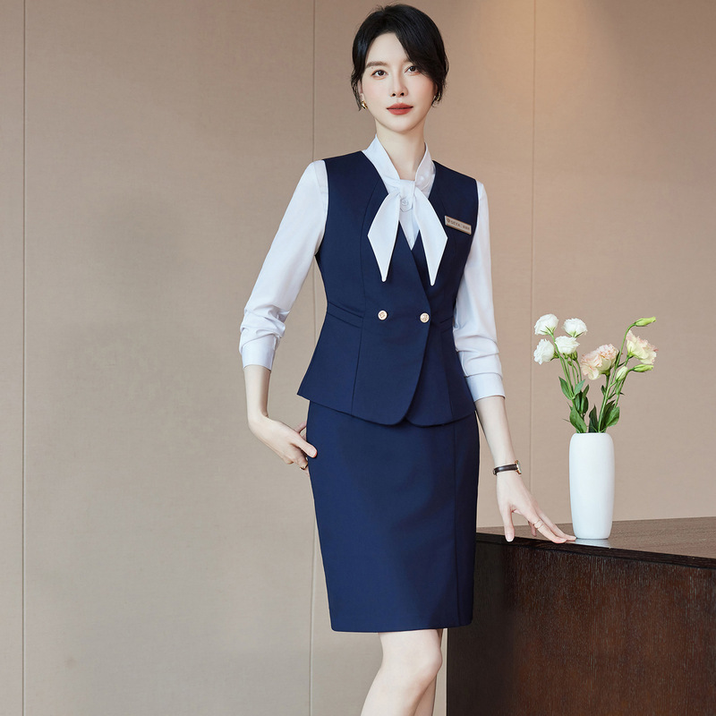 Jewelry Store Vest Professional Work Clothes Men and Women Same Style Vest Suit Hotel Front Desk Work Uniform Jewelry Store Vest Professional Work Clothes Men and Women Same Style Vest Suit Hotel Front Desk Work Uniform