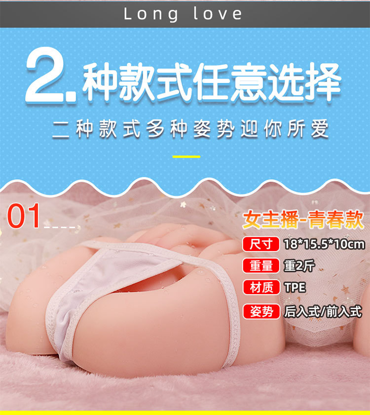 Jiuai Inverted Mold Male Masturbator with Vaginal and Buttocks Design, TPE, Manual Use — detail image 7