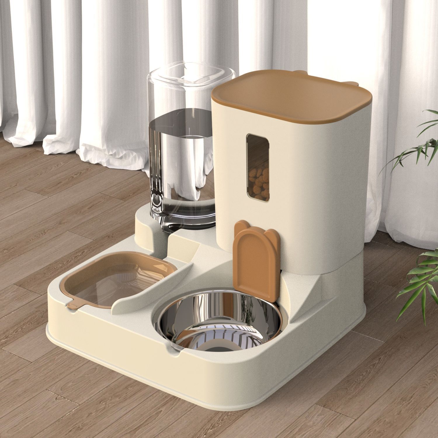 Tazón para gatos, tazón para perros, tazón para gatos, tazón doble, tazón de arroz automático, alimentador automático de bebidas, artículos para mascotas