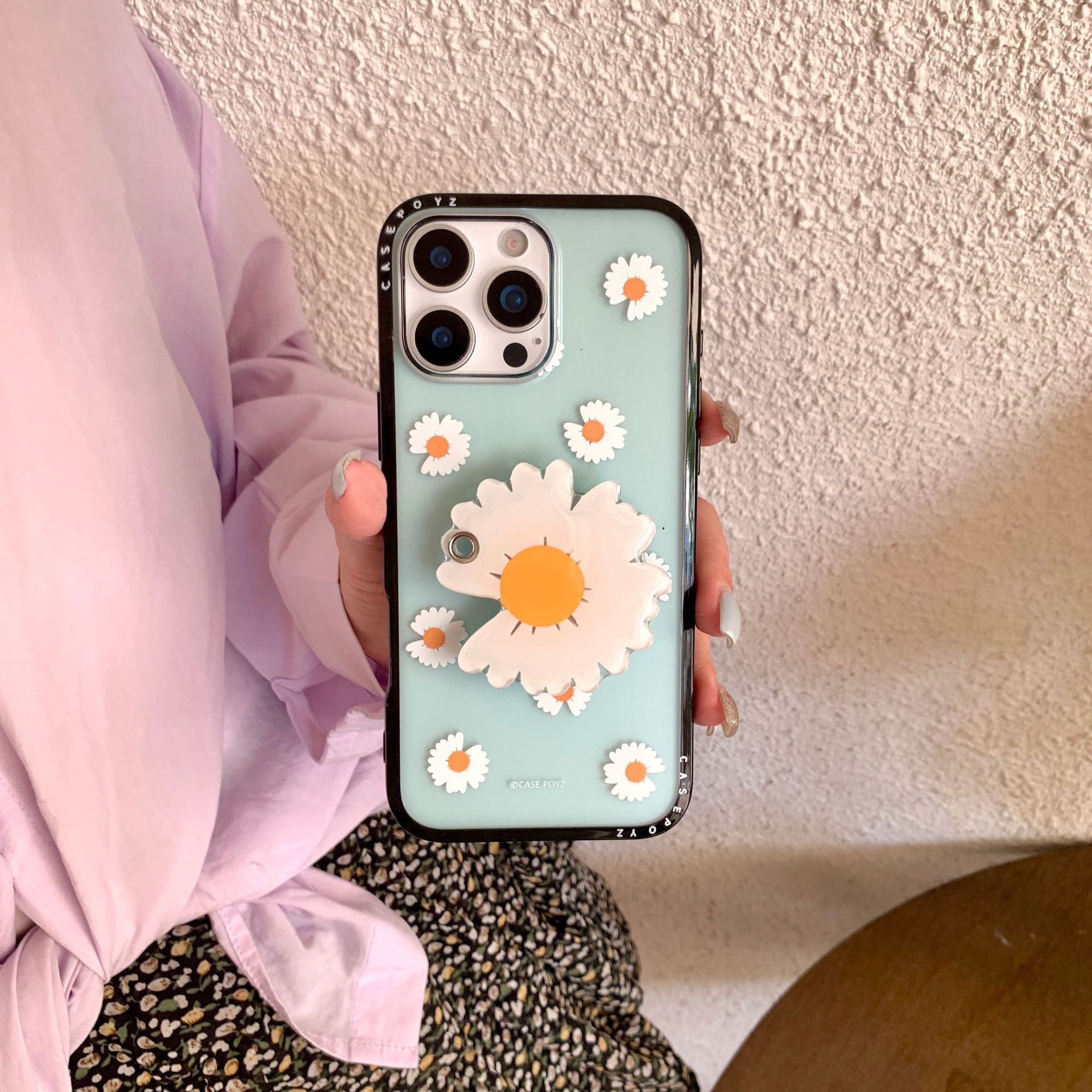 Pequeñas flores frescas y simples para Apple 16ProMax funda para teléfono 15Pro soporte 14/13 menta verde 15PM