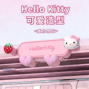 Hellokitty Car Phone Holder Cute Cartoon Gravity-Type Car Air Vent Navigation Stand for Girls All-In-One