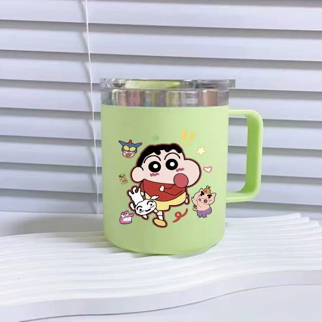Кружка с водой Cartoon Kuro, выглядит стильно, термокружка с крышкой, домашняя и офисная чашка кофе, кружка для девушек