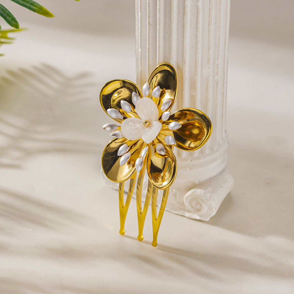 Tena Horquilla de acero inoxidable europea y americana, flor de planta de alta calidad femenina, horquilla de acero de titanio, joyería de explosión transfronteriza al por mayor