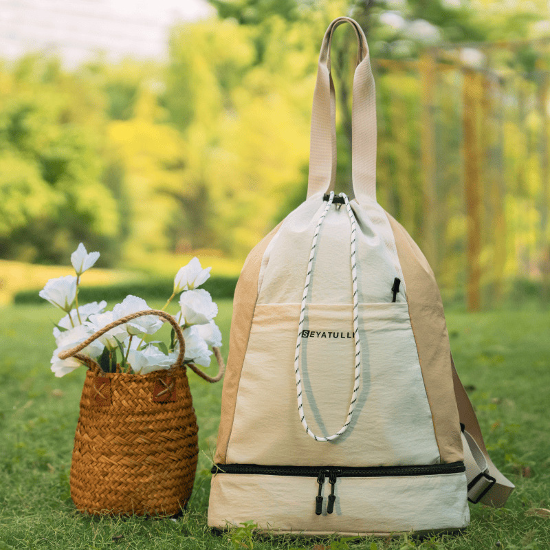 Drawstring Backpack Casual Backpack Men and Women Outdoor Sports Mountaineering Hiking Large Capacity Shoulder Travel Bag