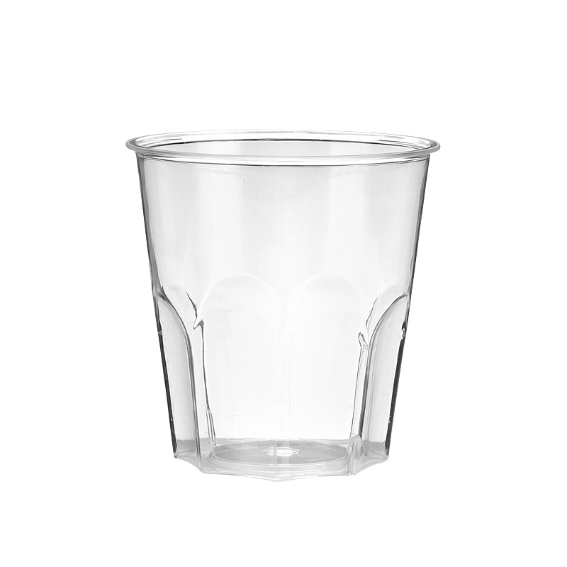 Taza de té desechable Taza de aviación de grado alimenticio Taza dura Taza de plástico transparente desechable Taza de aviación gruesa resistente a la caída