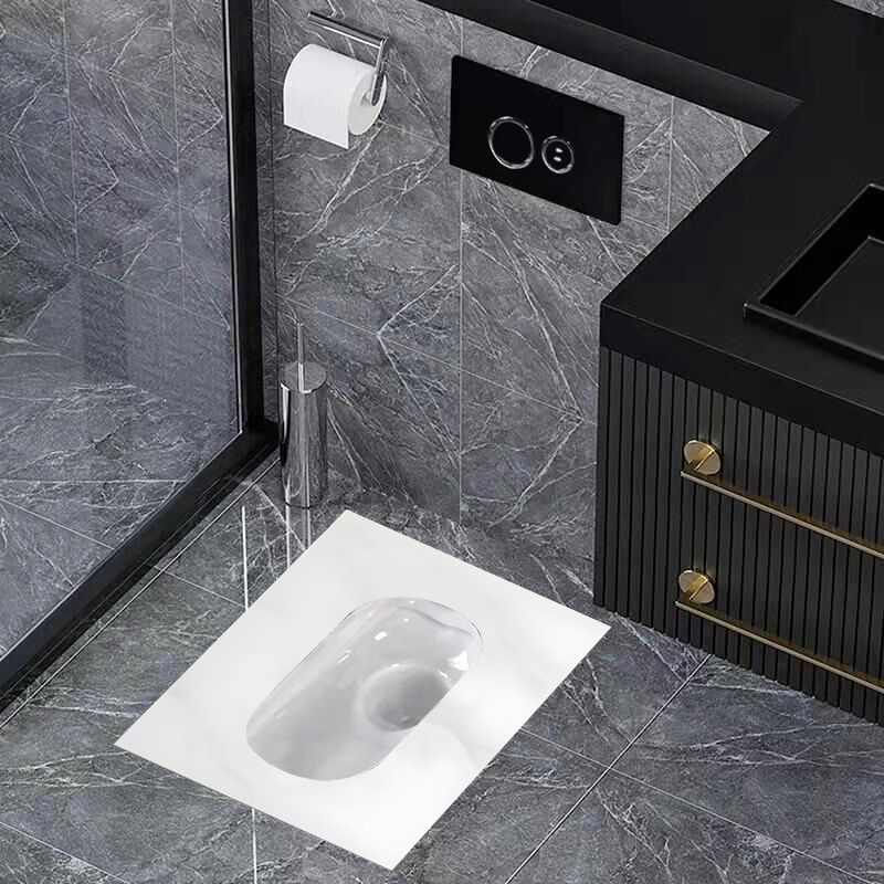 In-wall-type induction water tank + fish belly white rock squat pit