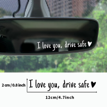 外贸跨境Drive Safe安全驾驶后视镜装饰贴防水乙烯车贴车内警示贴