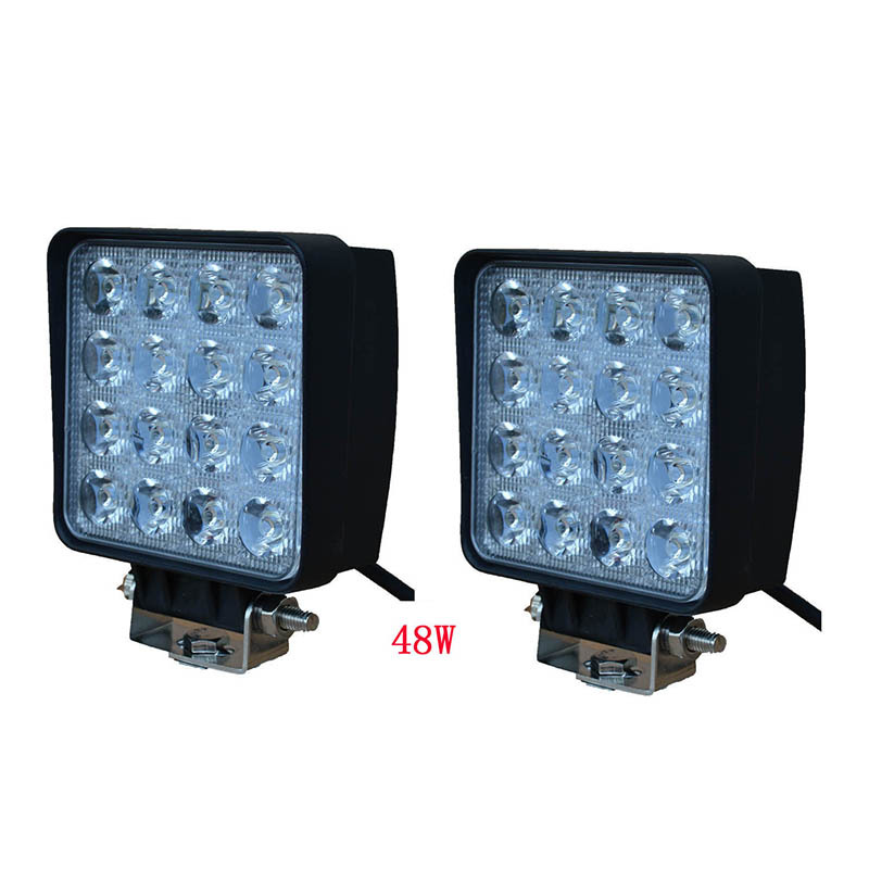 Luz cuadrada pequeña de 4 pulgadas luz antiniebla LED luz de conducción 27W48W vehículo todoterreno camión barco reflector de concentración suministro de fábrica