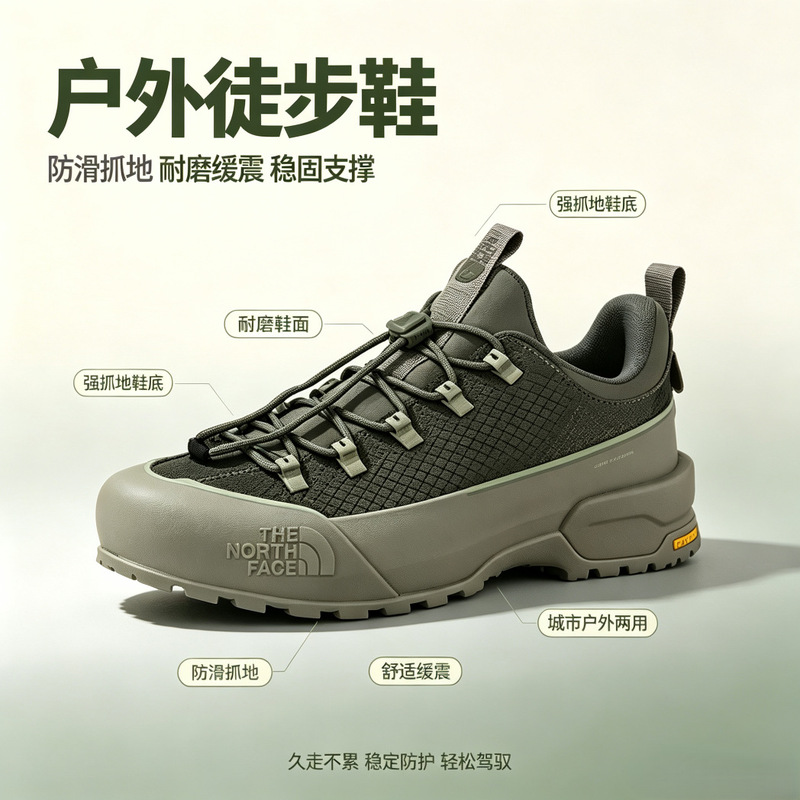 North Face TNF water-resistant hiking shoes, outdoor low-top sports shoes, mountaineering functional casual sports shoes for men and women North Face TNF water-resistant hiking shoes, outdoor low-top sports shoes, mountaineering functional casual sports shoes for men and women