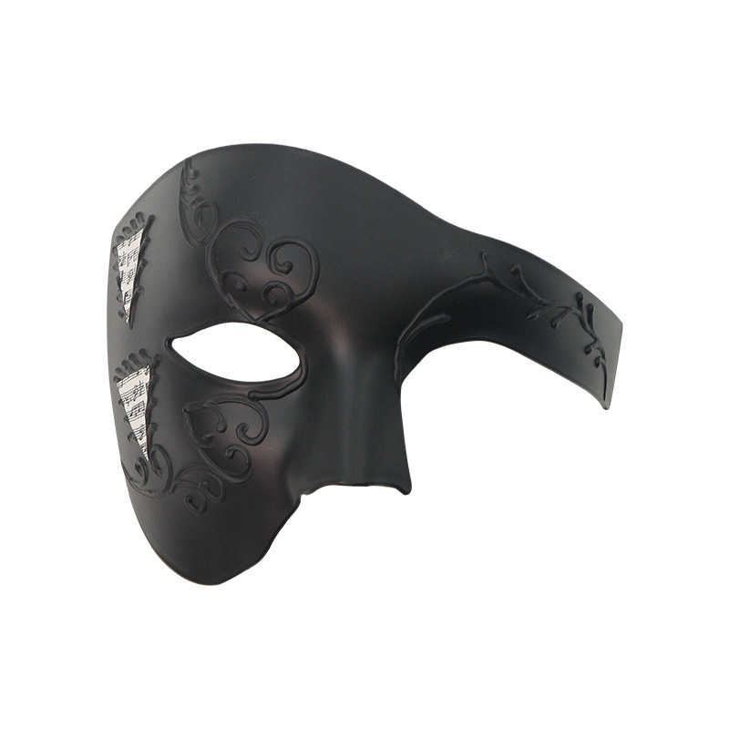 Máscara de media cara de nota de crack veneciana transfronteriza Máscara de fiesta de disfraces vintage para hombre Máscara de Halloween