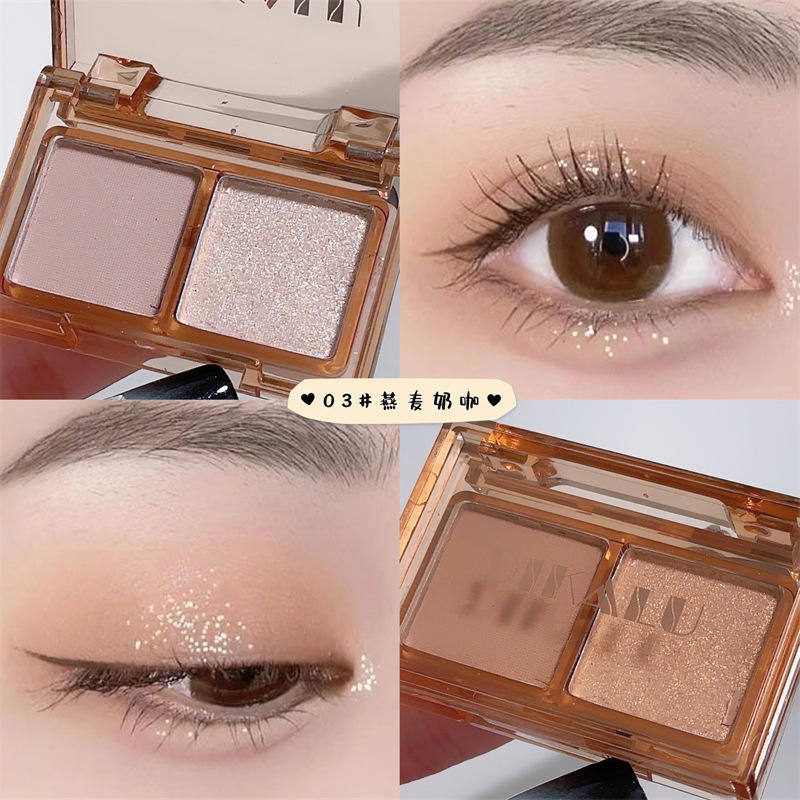 Sombra de ojos fría de dos colores con las yemas de los dedos, tinta rosa, negro, rojo, estilo gótico, dulce y picante, maquillaje ahumado, sombra de ojos perezosa