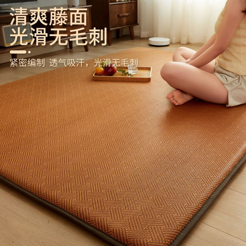 2025 년 여름 새 여름 매트 등나무 매트 슬리핑 플로어 매트 타다미 매트리스 Nap Mat 아이스 등나무 매트