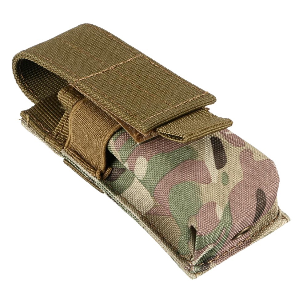 Outdoor Military Fan Flashlight Bag Small Single Tool Bag M5 Tactical Flashlight Bag Molle Accessory Hanging Bag Waist Bag