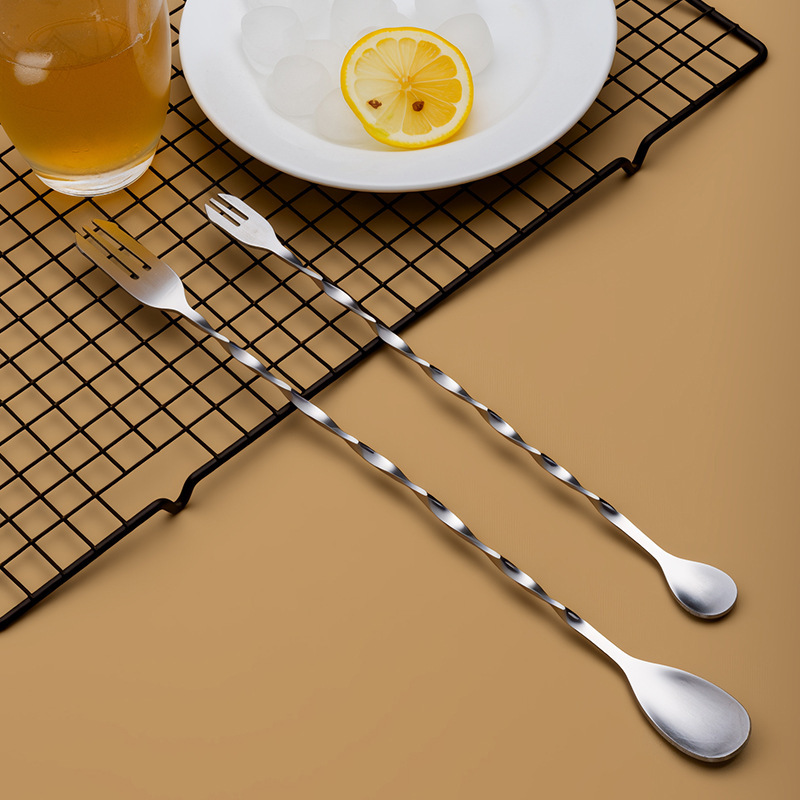 Cocktail stick stainless steel drop-shaped