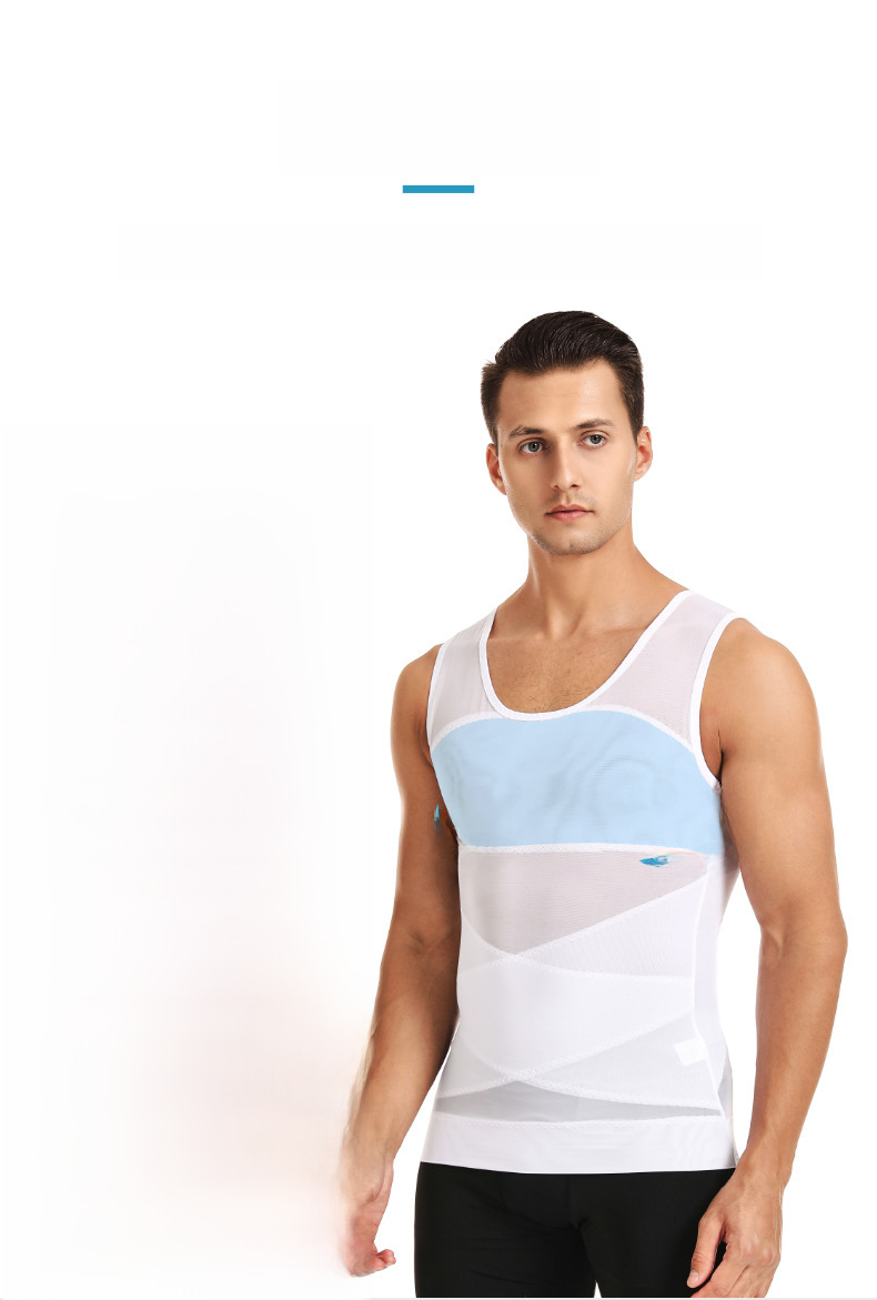 Cross-border Explosions Mesh Shaper Men's Abdominal Shaped Vest Beer Belly Killer Tunic Shaped Clothes